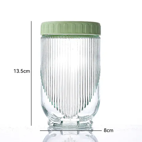 Hũ Thủy Tinh Chứa Thực Phẩm, Ngũ Cốc, Thiết Kế Tiện Lợi, Chống ẩm Có Thể Xếp Chồng Lên Nhau, Chất Liệu An Toàn