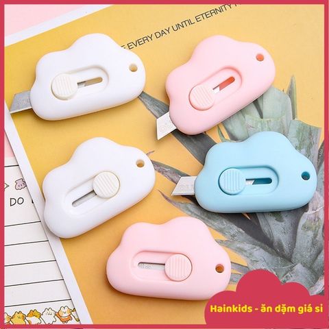 Dao Rọc Giấy Bỏ Túi Mini Thiết Kế Hình Đám Mây Xinh Xắn - Thích Hợp Khui Kiểm Hàng, Làm Móc khóa Tiện Lợi