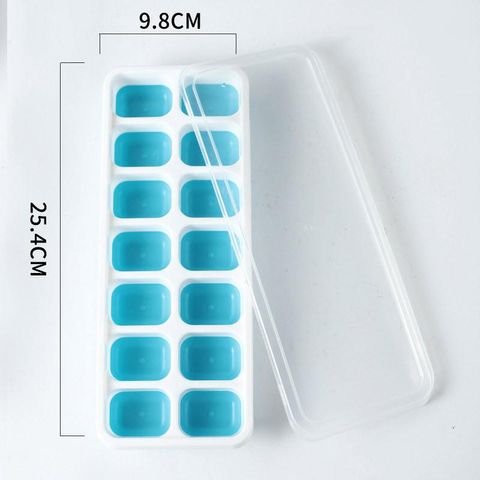Khay Đá Silicon 14 Viên Có Nắp Đậy - Khay Trữ Đá Tủ Lạnh Chống Mùi, Dễ Lấy Dashi Thực Phẩm Táo Bạo