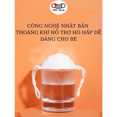 Khẩu Trang Hình Gấu 4D UNIMASK/KICHI An Toàn, Thoải Mái Cho Bé 1-6 Tuổi - Bảo Vệ Mặt, Chống Bụi, Dễ Đeo, Cute, 3 Chiếc/ Túi Zip