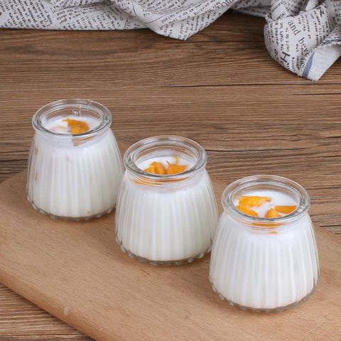 Hũ Thủy Tinh Dung Tích 100ml - Làm Sữa Chua, Panna Cotta, Flan, Nắp Đậy An Toàn, Dễ Thương Vân Sọc Chống Trơn, Đồ Gia Dụng Nhà Bếp