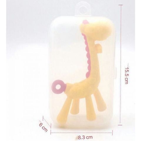 Gặm Nướu Hươu/Chuối Silicone Cao Cấp - Chất Liệu An Toàn Cho Bé Trong Giai Đoạn Mọc Răng, Kèm Hộp Đựng Tiện Dụng