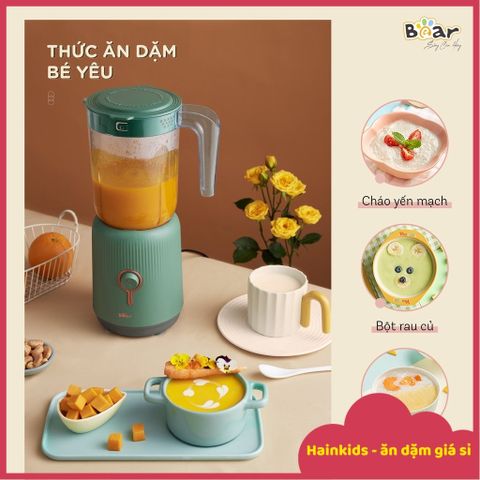 (BẢN QUỐC TẾ) Máy xay 3 cối Bear 1L kèm 2 cối 0,1L BL B10V2 máy xay ăn dặm, xay sinh tố tiện lợi cho bé và gia đình