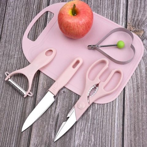 Set Dao Thớt 5 Chi Tiết Làm đồ ăn Dặm Cho Bé