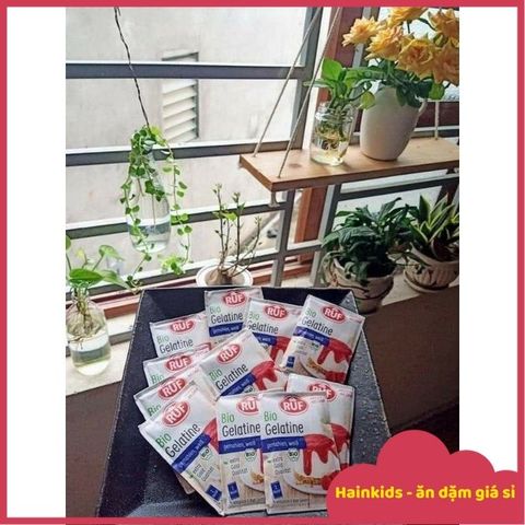 Bột Gelatine Hữu Cơ RUF 9g - Gelatin Biovegan Thuần Chay 18g, Nguyên Liệu Làm Bánh Rau Câu, Pudding, Tiramisu An Toàn, Chứng Nhận EU
