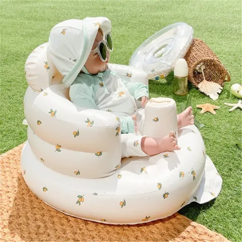 Ghế Hơi Tập Ngồi Cho Bé - Ghế Phao Cao Cấp An Toàn, Phong Cách Hàn Quốc, Dành Cho Trẻ Từ 6 Tháng Tuổi, Chụp Ảnh Xinh Xắn