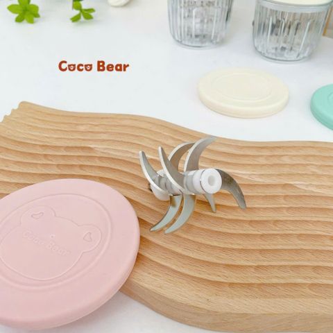 Máy Xay Ăn Dặm Cocobear 8 Lưỡi Dao Thép Không Gỉ và Cối Thủy Tinh - Dung Tích 300ml, An Toàn Cho Bé Yêu