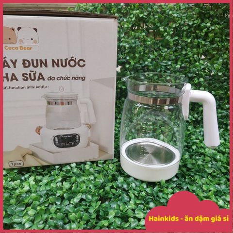 Phụ Kiện Bình Đun Thủy Tinh Thay Thế Coco Bear Bản Cao Cấp Dùng Cho đế Cocobear Có LED, Điều Khiển Từ Xa, Ấm Đun