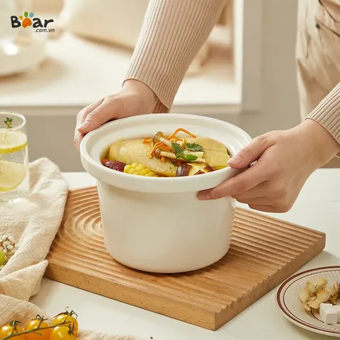 Lõi Nồi Sứ Bear 1.5L Thay Thế Cho Nồi Hầm Chậm Model SB-NNC15, DDG-E15H1, E15K2 - Phụ Kiện Đồ Gia Dụng Nhà Bếp