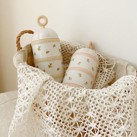 Hộp Chia Sữa Du Lịch TGM x Dottodot 3 Tầng Thiết Kế Tiện Lợi Có Quai Xách - Hộp Trữ Dinh Dưỡng Cho Bé Gồm Gấu và Thỏ Hồng