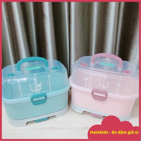 Khay Đựng Bình Sữa Có Nắp Đậy HOLLA - Kệ úp Bình Sữa Cao Cấp, Khay Hứng Nước, Thiết Kế Vệ Sinh, An Toàn Cho Bé