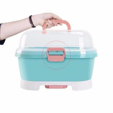 Khay Đựng Bình Sữa Có Nắp Đậy HOLLA - Kệ úp Bình Sữa Cao Cấp, Khay Hứng Nước, Thiết Kế Vệ Sinh, An Toàn Cho Bé