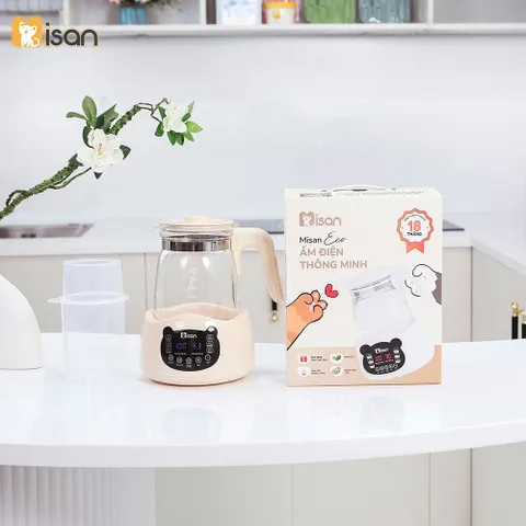 Bình Đun Nước Pha Sữa MISAN Đa Chức Năng 1300ml - Điều Chỉnh Nhiệt Độ, Giữ Ấm, Hâm Sữa An Toàn, Tiệt Trùng, Tiện Lợi Cho Mẹ Bỉm Sữa