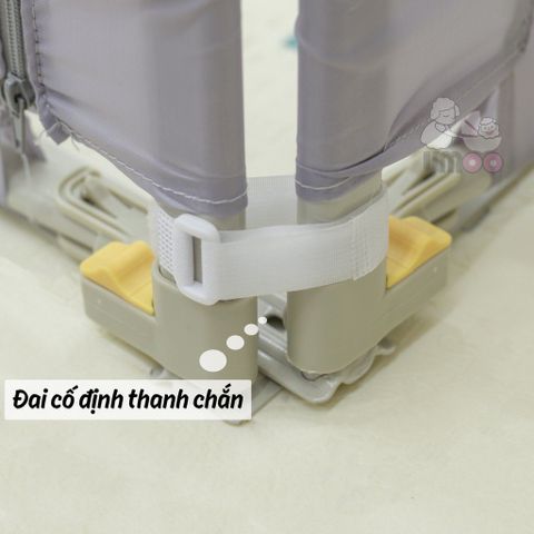 Thanh Chắn Giường Hàn Quốc UMOO UM-088 - An Toàn Cho Trẻ Nhỏ, Thiết Kế Hiện Đại, Điều Chỉnh Cao, Chống Va Đập, Tích Hợp Túi Đựng