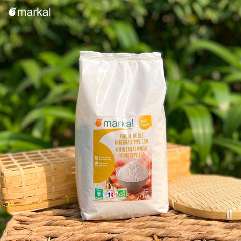 (Date 1.2024) Bột mì Hữu cơ Markal T55/T65 /T150-Bột mì đa dụng, nguyên cám, bộ mì số 1 chuyên làm bánh cho bé ăn dặm