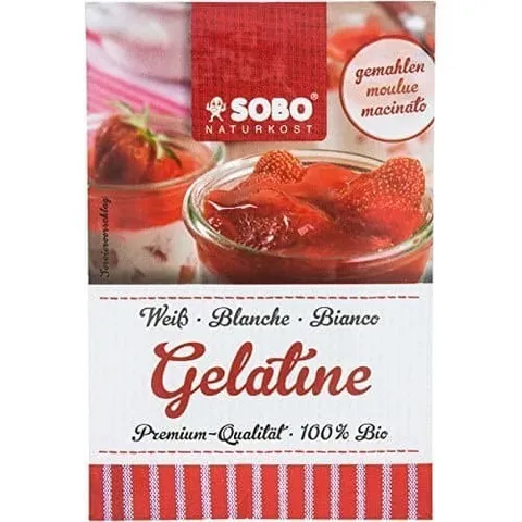 Gelatine Hữu Cơ SOBO, BIOVEGAN Thuần Chay - Làm Bánh Chế Biến Các Món ăn Cho Bé, Date 9.2024