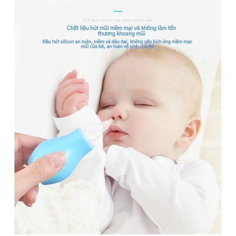 Ống Bóp Hút Mũi Silicon An Toàn Cho Bé - Thiết Bị Vệ Sinh Mũi Dễ Sử Dụng Cho Trẻ Em Từ 1 Tháng Tuổi Trở Lên