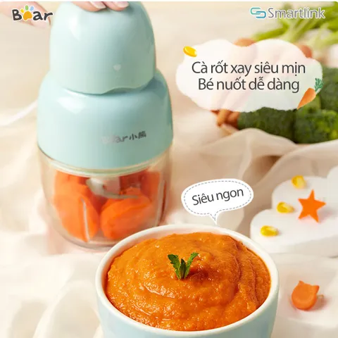 Máy Xay Thực Phẩm Ăn Dặm Cho Bé Bear QSJ-B01P1 - Phiên bản Quốc Tế Chính Hãng BEAR Bảo Hành 18 Tháng