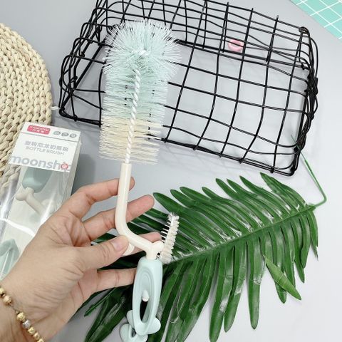 Bộ Cọ Cước Rửa Bình Sữa, Núm Ti 2 Chi Tiết Moonship 360 độ, Cọ Bình Sữa, Bình Nước, Ly Cốc, Tiện Dụng, Giá Rẻ