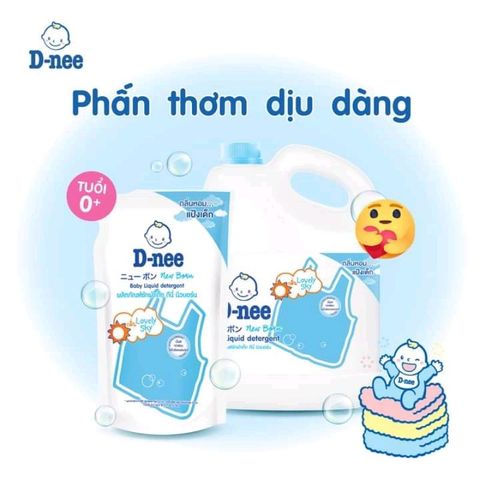 Nước Giặt Xả Dnee Thái Lan 2 Trong 1 Cho Bé - 600ml Hương Hoa Lavender, Nha Đam, Ban Mai, Dịu Nhẹ, An Toàn Cho Da Nhạy Cảm