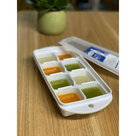 Khay trữ dashi, thực phẩm ăn dặm Nayaka nắp dẻo - Hàng Nhật