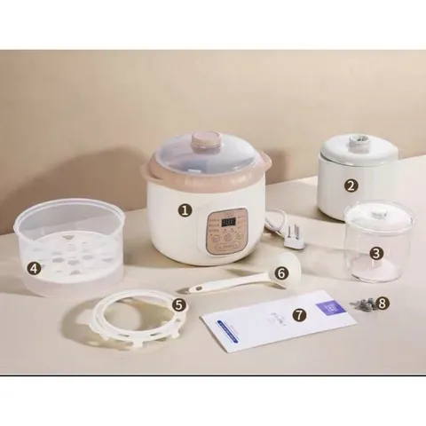 (Tặng thố thủy tinh) Nồi nấu cháo chậm Lotor 1 lít