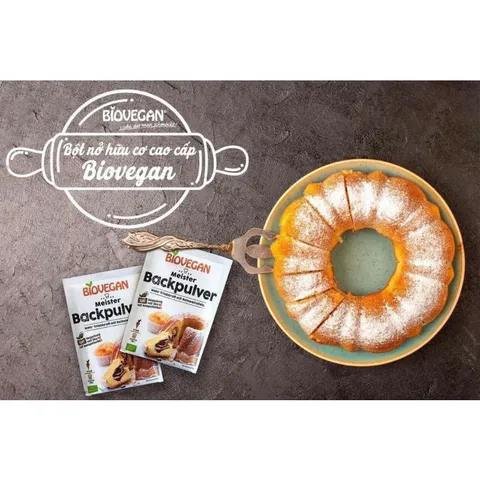 Bột nở Hữu cơ Biovegan 17g - xuất xứ Đức, Date 2024