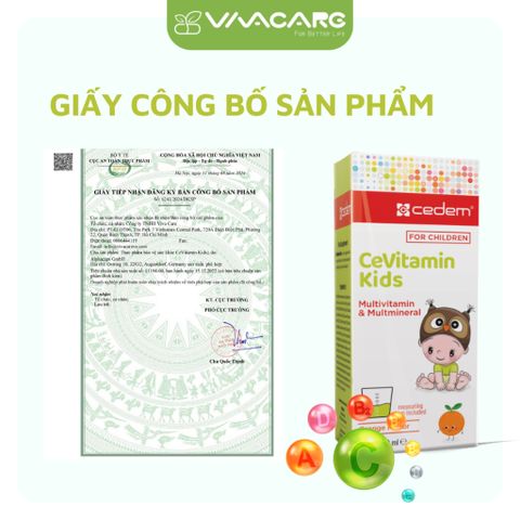 Siro CeVitamin Kids 100ml - Bổ sung Vitamin & Khoáng chất Giúp Trẻ Tăng Sức Đề Kháng, Hương Cam Nhập Khẩu Từ Đức