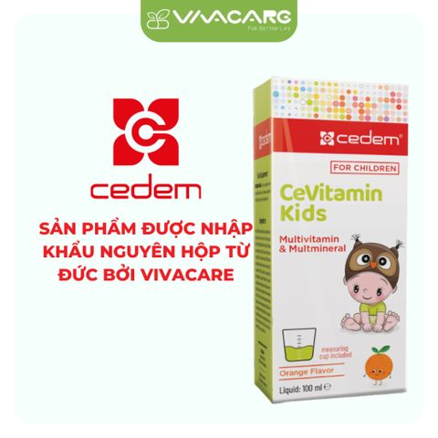 Siro CeVitamin Kids 100ml - Bổ sung Vitamin & Khoáng chất Giúp Trẻ Tăng Sức Đề Kháng, Hương Cam Nhập Khẩu Từ Đức