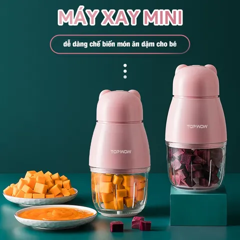 Máy Xay Mini Cầm Tay Topwow 300Ml Chuyên Dùng Xay Đồ Ăn Dặm Cho Bé