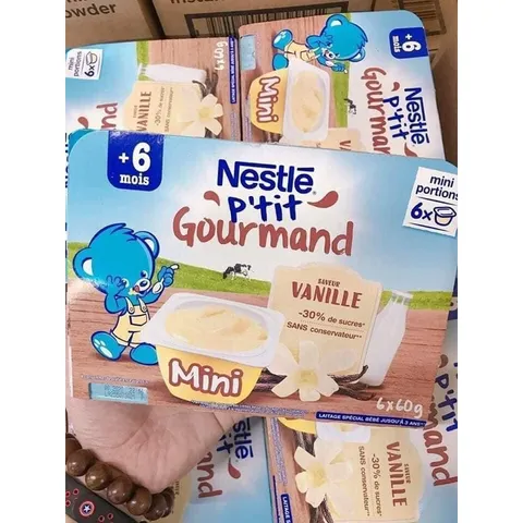 Váng Sữa Nestle Pháp Cho Bé 6M Vỉ 6 Hộp 60 Gr Cho Bé Ăn Dặm - Date 2023