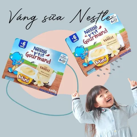 Váng Sữa Nestle Pháp Cho Bé 6M Vỉ 6 Hộp 60 Gr Cho Bé Ăn Dặm - Date 2023