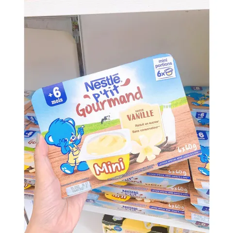 Váng Sữa Nestle Pháp Cho Bé 6M Vỉ 6 Hộp 60 Gr Cho Bé Ăn Dặm - Date 2023