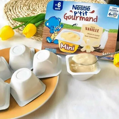 Váng Sữa Nestle Pháp Cho Bé 6M Vỉ 6 Hộp 60 Gr Cho Bé Ăn Dặm - Date 2023