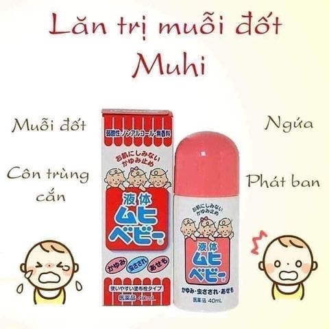 Lăn Bôi Muỗi Đốt, Côn Trùng Cắn Muhi - Dùng Được Cho Trẻ Sơ Sinh/ Trẻ Nhỏ
