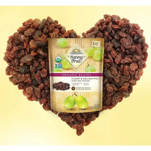 Nho khô hữu cơ Sultana Sunny fruit 250g-Có tách lẻ-Date 2023
