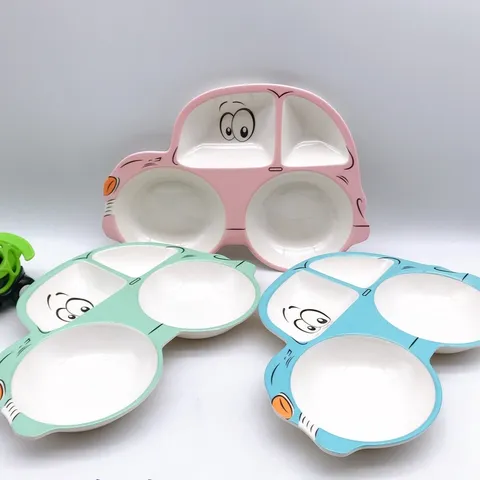 Khay Ăn Dặm Cho Bé, Khay Chia Ngăn, Hình Dáng Sáng Tạo Cho Trẻ Em - Giúp Chia Khẩu Phần, Bày Trí Món Ăn Đẹp Mắt