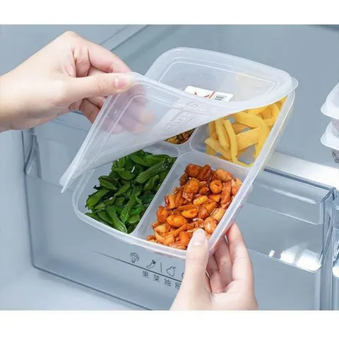 Hộp chia ngăn Nayaka 710ml nắp dẻo - Hàng Nhật