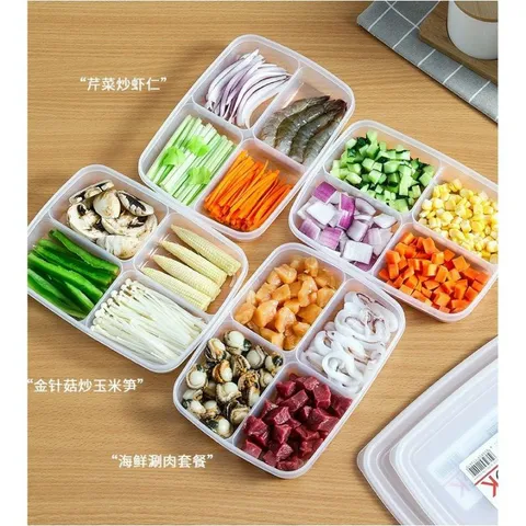 Hộp chia ngăn Nayaka 710ml nắp dẻo - Hàng Nhật