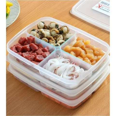 Hộp chia ngăn Nayaka 710ml nắp dẻo - Hàng Nhật