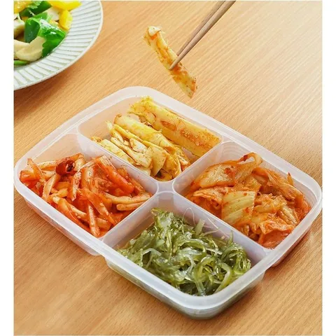 Hộp chia ngăn Nayaka 710ml nắp dẻo - Hàng Nhật