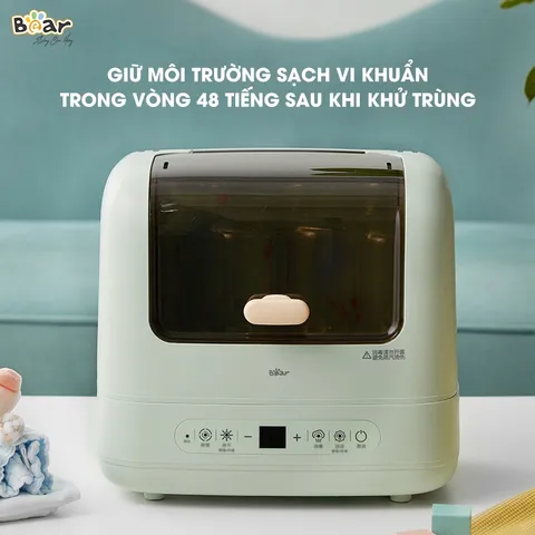 Máy Sấy, Tiệt Trùng Bình Sữa Đa Năng Bear 10L, Bear SB-MTT17 Khử Trùng Núm Ti Gặm Nướu Bát Đũa Của Bé SB-MTT17