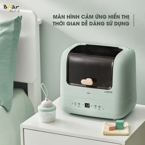 Máy Sấy, Tiệt Trùng Bình Sữa Đa Năng Bear 10L, Bear SB-MTT17 Khử Trùng Núm Ti Gặm Nướu Bát Đũa Của Bé SB-MTT17