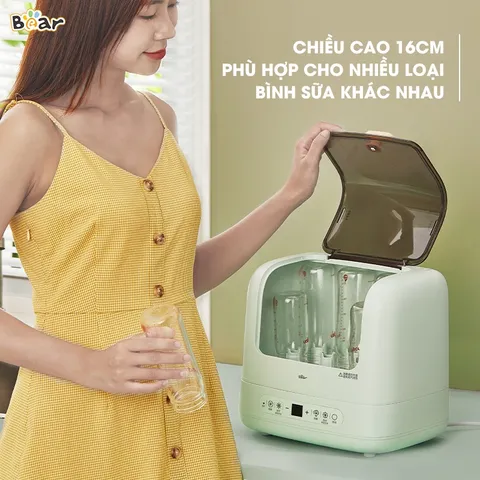 Máy Sấy, Tiệt Trùng Bình Sữa Đa Năng Bear 10L, Bear SB-MTT17 Khử Trùng Núm Ti Gặm Nướu Bát Đũa Của Bé SB-MTT17