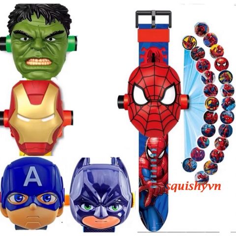 Đồng Hồ Kỹ Thuật Số Trẻ Em Siêu Anh Hùng Marvel - Thiết Kế Lật Và Chiếu Ánh Sáng, Đồng Hồ Thể Thao Đ độc đáo cho Fan