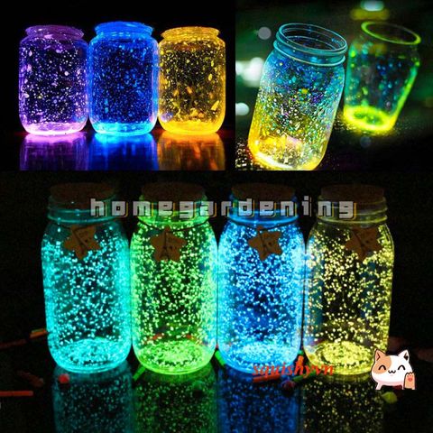Bột Dạ Quang Phát Sáng 10g - Hạt Phát Sáng Đêm Cho Dự Án DIY, Sơn Nghệ Thuật, Trang Trí Đồ Dùng