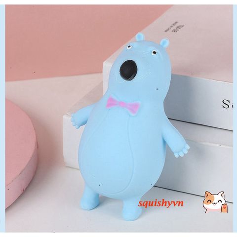 Gấu Chậm Nở Siêu Dễ Thương Squishy - Đồ Chơi Trẻ Em Tăng Kích Thước 10cm, An Toàn và Không Độc Hại, Giải Stress Thú Vị