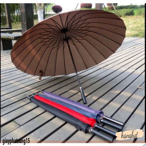 Ô Dù Khổng Lồ 24 Nan Hàn Quốc - Tán Rộng 130cm, Chống Lật Hoàn Hảo, Gấp Gọn, Chống Nắng UV 50+ Cho 3 Người