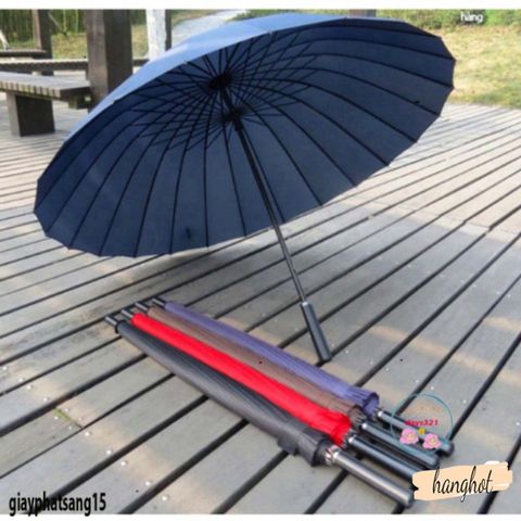 Ô Dù Khổng Lồ 24 Nan Hàn Quốc - Tán Rộng 130cm, Chống Lật Hoàn Hảo, Gấp Gọn, Chống Nắng UV 50+ Cho 3 Người