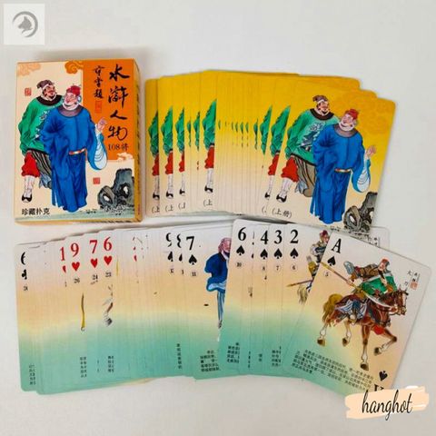 Bộ 54 Thẻ Bài Nghệ Thuật Tây Du Ký, Tam Quốc, Thủy Hử và Hồng Lâu Mộng - Thẻ Bài Poker Anime Cao Cấp